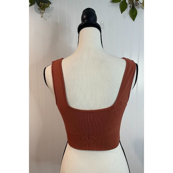 Free People FP Movement Sports Bra Wide Strap Crop Top Size XS/S Brown - Picture 4 of 15